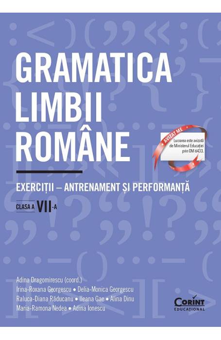 GRAMATICA 7 EXERCITII - ANTRENAMENT SI PERFORMANTA CORINT 2025