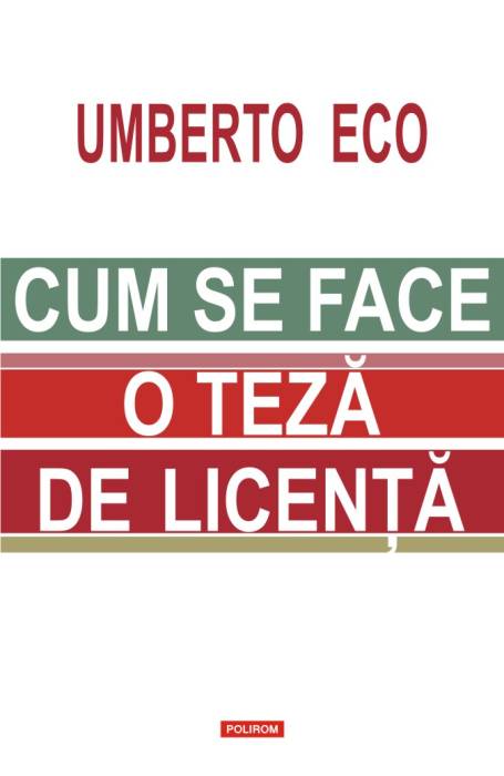 CUM SE FACE O TEZA DE LICENTA ED 2020