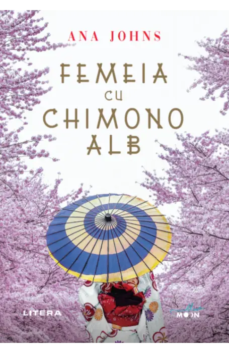 FEMEIA CU CHIMONO ALB BLUE MOON